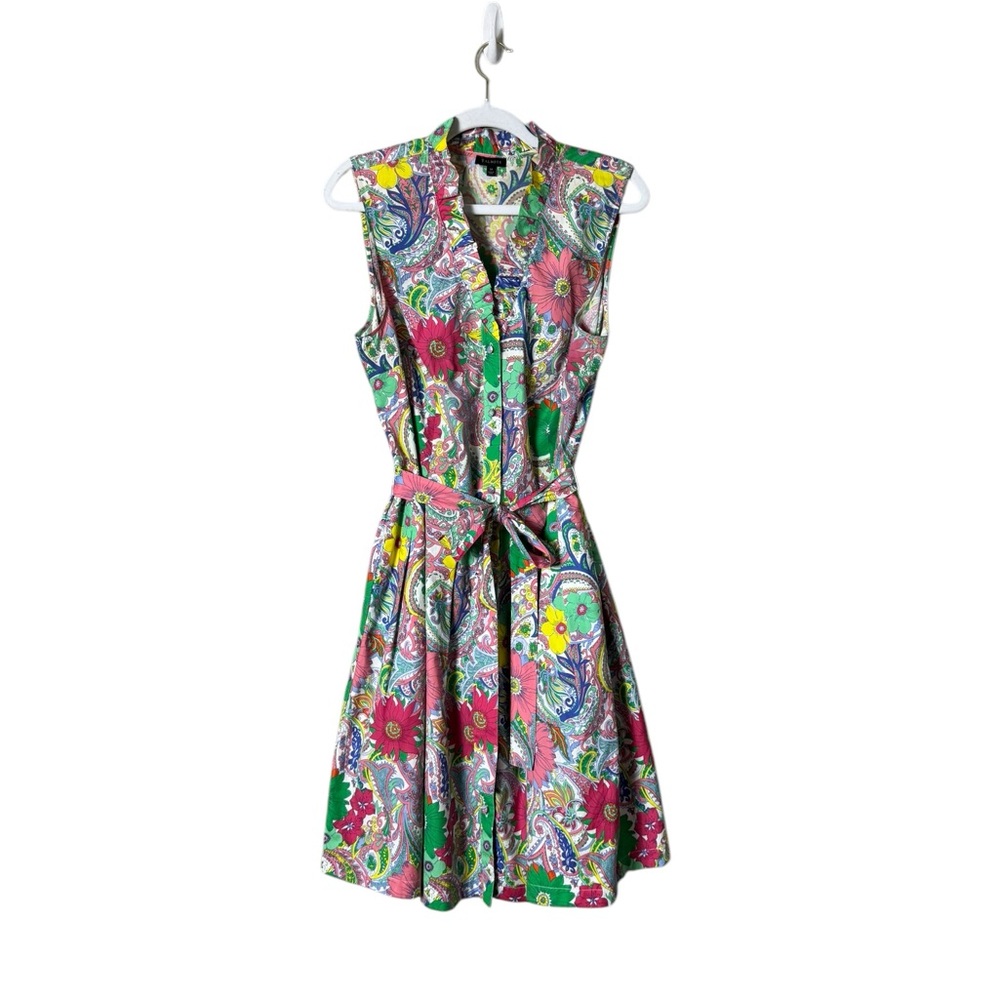 Talbots Multicolor Floral Paisley Sleeveless Midi Dress - Picture 4 of 12